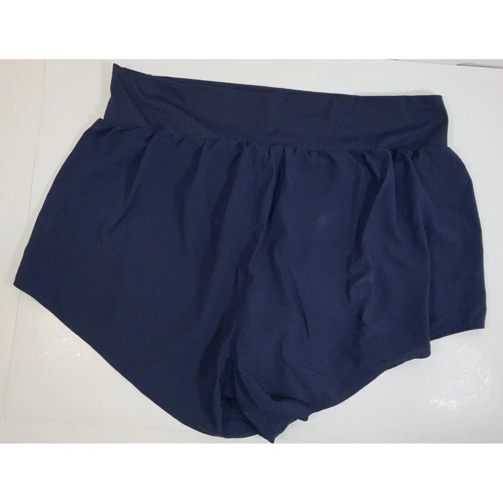 NWOT Women's Fabletics Sun Chaser Shorts 3" Deep Navy - Plus 2X (40" X 3") - Picture 6 of 7